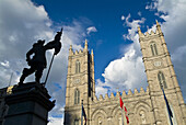 Montreal,  Quebec,  Canada,  Notre Dame Basilique,  statute of Champlain