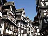 Half-timberded houses in the Petite France section of Strasbourg. Alsace,  France