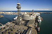 Aussen, Barcelona, Boot, Draussen, Gebäude, Grossstadtlandschaft, Grossstadtlandschaften, Hafen, Meer, Schiff, See, Skyline, Stadt, Turm, Wasser, C41-829604, agefotostock 