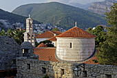Budva, old town peninsula, Holy Trinity Church, Montenegro