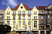 Lviv, Lvov, Galitska square, typical buildings, Western Ukraine