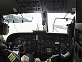 Cockpit,  pilots. Svalbard,  Norway