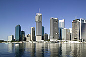 Australia - Queensland - Brisbane: Highrise buildings by Riverside Centre along the Brisbane River in the morning