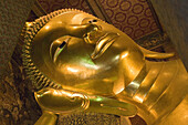 Lying Buddha Statue at Wat Po, Bangkok Thailand, Asia