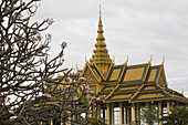 The Royal Palace under clouded sky, Phnom Penh, Cambodia, Asia