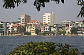 Wohngebiet am Ho Tay See in Hanoi, Provinz Ha Noi, Vietnam, Asien