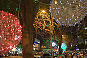 Christmas decoration downtown Saigon at night, Hoh Chi Minh City, Vietnam, Asia