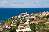Blick auf Ortschaft, Jardim do Mar, Madeira, Portugal