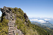 Steps to Miradouro Viewpoint, Achada do Teixeira, Madeira, Portugal