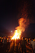 Fire, Midsummer Festival, Muensing, Bavaria, Germany