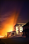 Hotel, Pordoi Pass, Dolomites, Italy