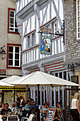 Restaurant 'Chez La Mere Pourcel', Medieval Town Of Dinan, Cotes D'Armor (22), Bretagne, France