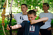 Archery, The Bois D'O Forest, Saint-Maxime-Hauterive, Eure-Et-Loir (28), France