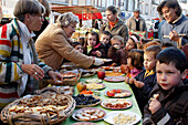 Children In The Market Of Senonches For The Week Of Taste, Eure-Et-Loir (28), France