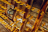 Corn Drying Under A Roof In Perouges, Ain (01), France