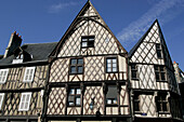 Timbered Houses, Place Gordaine, Bourges, Cher (18), France