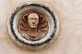 Terra-Cotta Medallion, Detail Of The High Courtyard, 16 Th Century Exterior, Museum Of Decorative Arts, Hotel Lallemant, Bourges, Cher (18), France