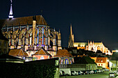 Festival 'Chartres En Lumiere' (Chartres In Lights), Saint-Andre Collegiate Church And Chartres Cathedral, Eure-Et-Loir (28), France