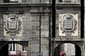 The Town'S Coat Of Arms On The Saint-Vincent Gate, Saint-Malo, Ille-Et-Vilaine (35), France