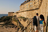 Promenade At The Foot Of The Ramparts, Bon Secours Beach, Saint-Malo, Ille-Et-Vilaine (35), France