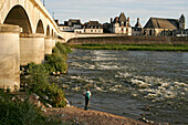 Fishing On The Banks Of The Loire, Amboise, Indre-Et-Loire (37), France