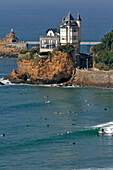 Surfers, Cote Des Basques Beach, Biarritz, Basque Country, Basque Coast, Biarritz, Pyrenees-Atlantique (64), France