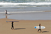 Surfing Lesson, Cote Des Basques Beach, Biarritz, Pyrenees Atlantiques, (64), France, Basque Country, Basque Coast