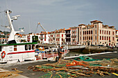 Boats, Port Of Saint Jean De Luz And House Of The Infanta, Saint Jean De Luz, Pyrenees Atlantiques, (64), France, Basque Country, Basque Coast