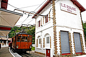Departure Of The Little Train De La Rhune Sare, Pyrenees Atlantiques, (64), France, Basque Country, Basque Coast