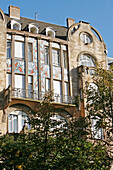House Facade, 56 Allee De La Robertsau, Strasbourg, Bas Rhin (67), Alsace, France, Europe