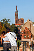 Couple On The Panoramic Terrace Of The Vauban Dam, Strasbourg, Bas Rhin (67), Alsace, France, Europe
