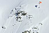 Paraskiing (Speed Riding) In The Vallee Blanche, Massif Of The Mont-Blanc, Haute-Savoie (74), France