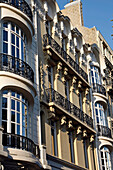 Balconies And Windows, Facades Of Buildings On The Boulevard De Strasbourg, Le Havre, Seine-Maritime (76), Normandy, France