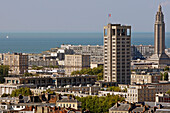 City Hall And The Saint Joseph Church, The Architecture Of Auguste Perret, Classed As World Heritage By Unesco, Le Havre, Seine-Maritime (76), Normandy, France