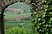 View Of The Promenade Des Remparts (Ramparts Walk), Panorama Of The Countryside Around Cordes Sur Ciel, Tarn (81), France