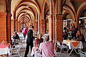 Restaurants Under The Arches On The Place Nationale, Town Of Montauban, Tarn-Et-Garonne (82), France