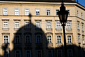 Building'S Facade With The Shadow Of The Dome Michaelertrakt, Michaelerplatz, Vienna, Austria