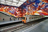 Hankar Subway Station, Mural By Roger Somville, Entitled 'Our Times', Brussels, Belgium