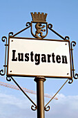 Lustgarten Sign, Berlin, Germany