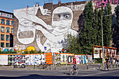 Graffiti On The Walls In The Kreuzberg Neighbourhood, Friedrichshain, Berlin, Germany