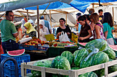Turkenmarkt, Turkish Market, Veiled Women, Fruit And Vegetable Seller, Berlin, Germany