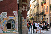 Facade Of The Palace Of Music, (Palau De La Musica Catalana), La Ribera Quarter, Barcelona, Spain