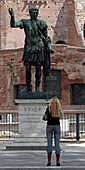 Statue Of Jules Cesar, Via Del Fori Imperiali, Rome, Italy