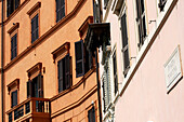 Building Facade, Piazza Navona, Rome, Italy