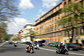 Scooters In The Streets Of Rome, Italy