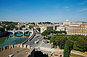 Basilica San Pietro, Saint Peter'S Basilica Seen From Castel Sant' Angelo, Rome