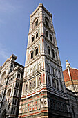 Facade En Marbre Colore Du Duomo, Cathedrale Santa Maria Del Fiore Et Campanile Florence, Toscane, Italie