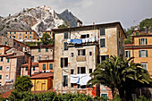 Village Of Torano, Traditionally Inhabited By Marble Sculptors, In Front Of The White Marble Quarries Of Carrara, Torano Valley, World Marble Capital, Carrara, Tuscany, Italy