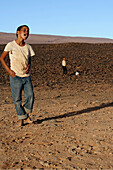 Nomad Children Playing Soccer, Association For The Development Of Nomad Life In The Zagora Region, Berber People, Morocco, Maghrib, North Africa