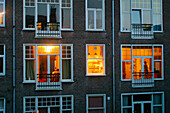 Detail Of A Window In An Apartment Building, Amsterdam, Netherlands